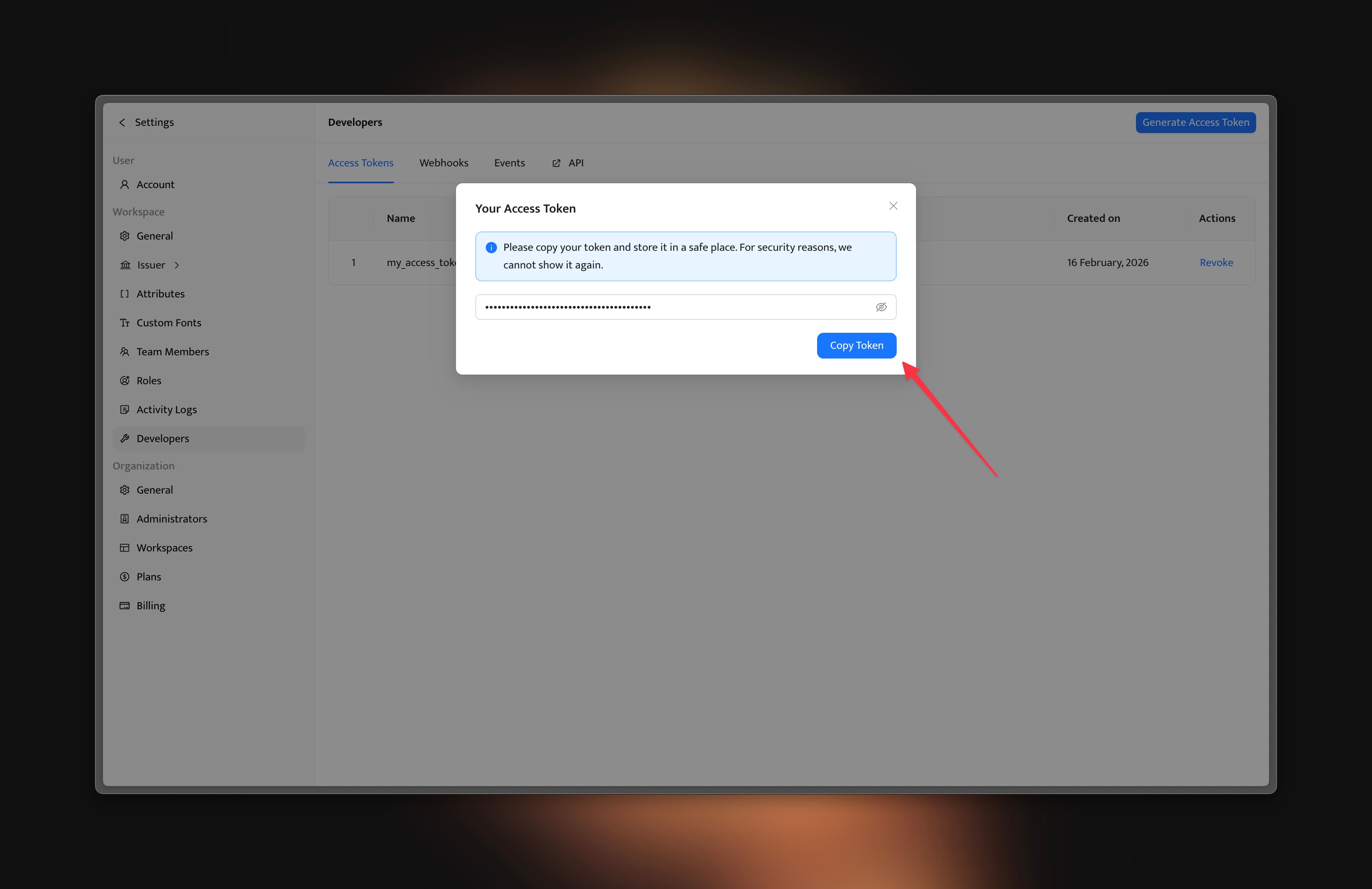 Certifier Generate Access Token
